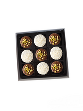 Load image into Gallery viewer, 20%OFF: Pistachio and Coconut Belgian Chocolates (9 PCs) in White Gift Box
