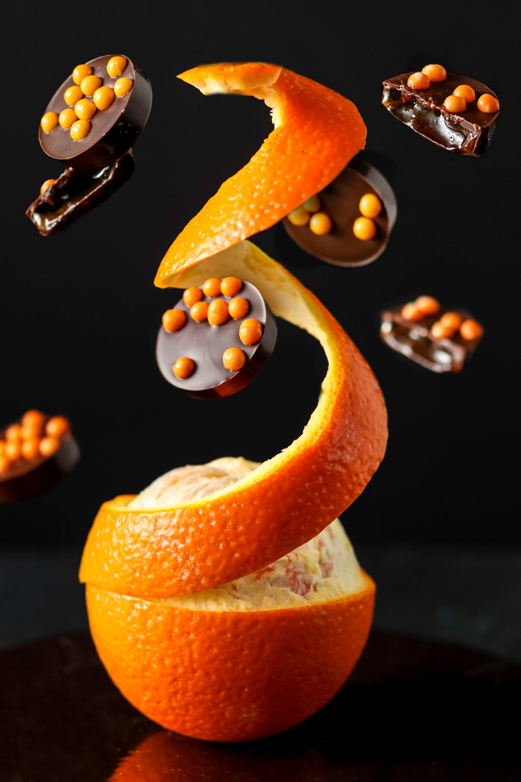 Orange Filling with 50% Dark Fruzzle Chocolate (16 PCS)